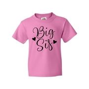 Inktastic Big Sis Girls Cute Sister Announcement Youth T-Shirt